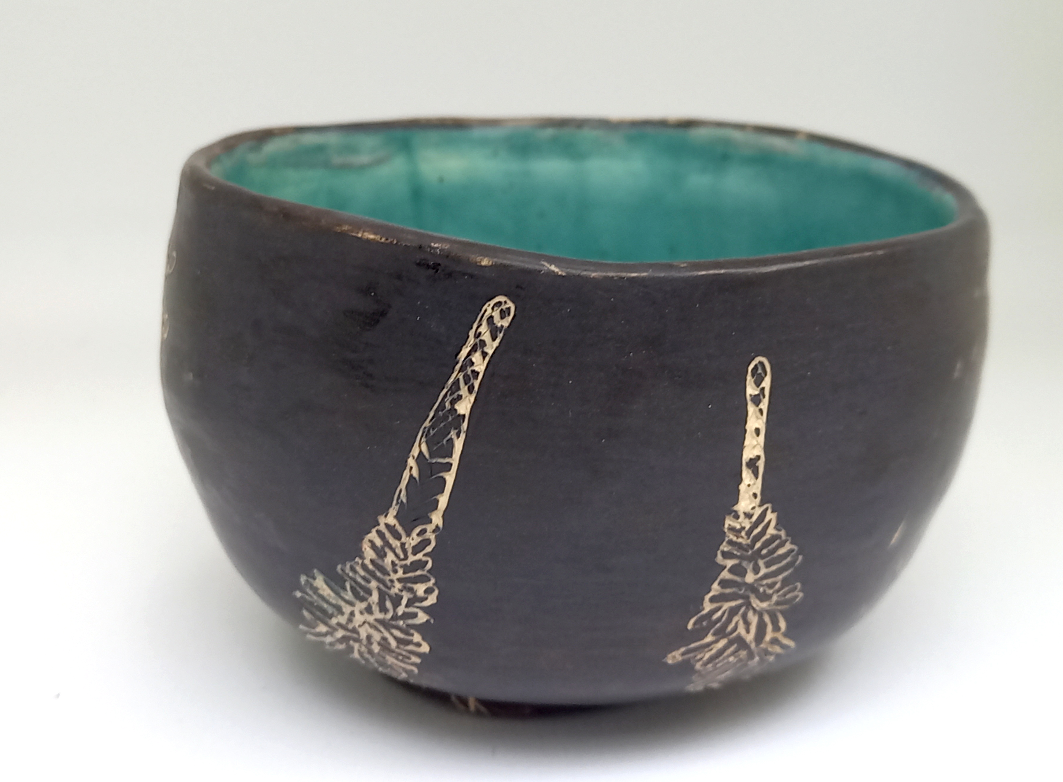 Chawan zebra en bloemen